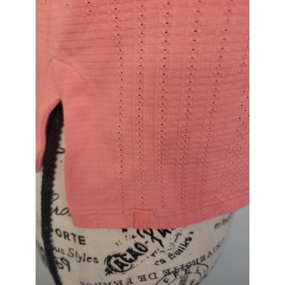 Lululemon Muscle Tank Top Womens SZ 6/8 Semi Crop Perforated Orange Pink - Picture 5 of 8